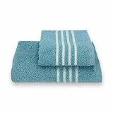 Gabel Lord Set Asciugamano + Ospite, Cotone, Blu Petrolio, 60x100-40x60, 2 unità
