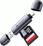 Lettore di Schede SD/Micro SD, QUUGE USB A+Type C/SDHC/SDXC/MMC/RS-MMC/UHS-I, Scocca in Alluminio, Compatibile con Type C Smartphone, MacBook Pro Air, iPad Pro, PC, Android
