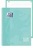 Favorit Oxford 400115567 Maxi Quaderno Spiralato P@stel1 Rigo, Rigatura 1R, Celeste Pastello