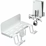 Aceshop Supporto a parete PS5, 5 in 1 per Playstation 5 (versione ottica e digitale) con supporto rimovibile per controller