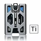 Titanio/Portafoglio GOVO - Porta carte d'identità con clip in metallo e slot per 4 carte