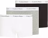 Calvin Klein 3p Trunk, Bóxer Uomo, Black White Grey Heather, L (Pacco da 3)