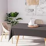 Soleil d'ocre 817233 Tovaglia antimacchia rettangolare 140 x 240 cm ALIX antracite