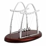 Yosoo Health Gear Pendolo di Newton, Palle di Newton, Sfere Dell'equilibrio di Newton, Sfere d'Acciaio Dell'equilibrio della Culla di Newton Ornamenti del Pendolo della Scienza