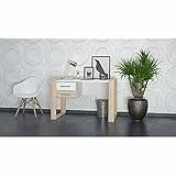 Home factory by Homemania Scrivania, Scrivania Farley, Bianco, Sonoma