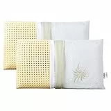EVERGREENWEB Coppia Cuscini Letto 40x70 Alti 18 cm Modello Saponetta 100% Memory Foam Doppia Fodera Aloe Vera e Cotone Sfoderabile Guanciali RILASSANTI per dolori Cervicali con Dispositivo Medico