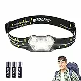Lampada Frontale LED, Super Luminosa Torcia Frontale 6 Modalità di Illuminazione IPX4 Impermeabile Luminosità 2000 Lumen Lampada da Testa per Campeggio, Escursioni, Pesca, Corsa (3 Batterie Incluse)