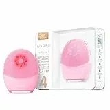 FOREO LUNA 4 plus, spazzola per pulizia viso, NIR + LED rosso, Detersione profonda anti punti neri e massaggio viso, Massaggiatore viso antirughe con microcorrente, Pelle Normale