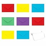 Mini Buste, Buste Colorate, Busta Della Cartolina, Buste per Biglietti di Auguri, Adatto per Matrimoni, Compleanni, Natale, 50 Pezzi (5 Colori), con 50 Cartoncino Bianco