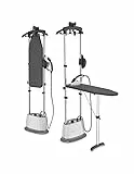 Stiratrice verticale a vapore ad alta pressione 2200 watts, da 4 bar, dotato di tavolo asportabile, eliminano fino al 99% di virus, Gecko Steamer