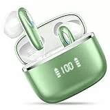 Cuffie senza fili sportive 48 ore auricolari Bluetooth 5.3 con microfono, IP7 impermeabile CVC8.0 Caschi senza fili cancellazione del rumore