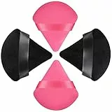 HEYMKGO Piumini da Cipria, 4 pz Spugnetta Cipria Powder Puff Cipria Triangolo Piumino Cipria, Riutilizzabile Bagnato Asciutto Spugna Fondotinta Polvere Spugne Viso Puff Make Up Spugnette Triangolare