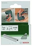 Bosch 2609255836 - Set di 1000 Punti Metallici Piatti Tipo 52, Larghezza 12.3 mm, Spessore 1.25 mm, Lunghezza 8 mm
