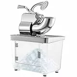 VEVOR Macchina Tritaghiaccio Elettrico 300W Spaccaghiaccio 180kg/h per Granita, Tritaghiaccio Elettrico Commerciale 34L Macchina del Ghiaccio da Tavolo Commerciale, Tritaghiaccio da Banco Elettrico