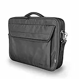 Trust Atlanta Borsa Ecologica per Laptop Fino A 17,3 ', in Plastica Riciclata, Tracolla E Tasche Per Accessori, Custodia Per Viaggio, Lavoro, Ufficio, Scuola - Nero