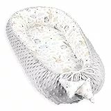 Totsy Baby Riduttore lettino 90x50 cm - Nido Neonato Riduttore Culla Cotone con Minky Gufo grigio