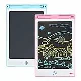 BLUESEABUY 2Pz Tavoletta Grafica LCD Scrittura Colorato 8,5 Pollici Digitali Lavagna da Disegno Digitale Bambini Writing Tablet Cancellabile Doodle Disegno Pad per Bambini e Adulti (Blu+Rosa)