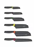 Joseph Joseph Set di Coltelli da Cucina, 6 Pezzi, Acciaio Inox Giapponese, Multi Colore