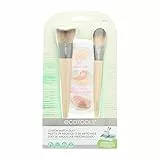 Real Techniques EcoTools Custom Match Duo Set di Pennelli da Trucco con Coperchio