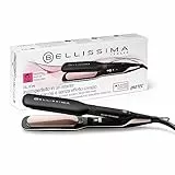 Bellissima Imetec XL ION, piastra lisciante per capelli, piastre larghe, ionizzatore, rivestimento ceramica e cheratina, 5 temperature da 150 a 230°C, riscaldamento rapido, cavo 1,8 m