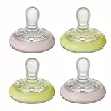 Tommee Tippee Succhietto Simile al Seno Materno, Giallo e Rosa, 0-6 Mesi, 4 Pezzi