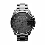 Diesel Orologio Mega Chief da uomo, movimento cronografo al quarzo, cassa in acciaio inossidabile da 59 mm con bracciale in acciaio inossidabile, DZ4282