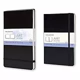 Moleskine Art Collection Watercolor Album, Blocco da Disegno, Copertina Rigida e Chiusura ad Elastico & Art Collection Sketchbook Album da Disegno con Copertina Rigida e Chiusura ad Elastico