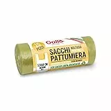 Gallo, 15 SacchettI Spazzatura in Plastica Riciclata, 100% Riciclato, 53x68cm, 30Litri, Giallo Trasparente