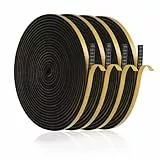 Guarnizione Finestra Adesiva 20m, Guarnizioni Finestre Legno Porta 6x3mm Striscia Isolante Nastro Sigillante per Anti Freddo, Rumore e Collision (Nero)