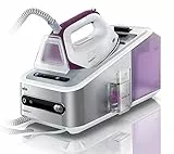 Braun CareStyle 7 IS7144WH, Ferro da Stiro con Caldaia con 4 Anni di Assistenza, carica continua Serbatoio 2L Removibile, SuperVapore 450g/min, Sistema Fastclean, Sistema Blocco Ferro, Bianco/Viola