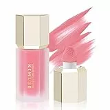 KIMUSE Blush Liquido in Crema Cheek Heat, Texture Leggera ed Effetto Naturale, Dewy Trucco (Mystery-Cool Pink)