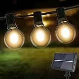 litogo Catena Luminosa Esterno Solare, 8M/26ft 4 Modalità Luci da Esterno 25+2 G40 LED Lampadine Solare Luces Impermeabile Catene Luminose per Giardino, Portico, Albero, Matrimonio, Festa, Pergole …
