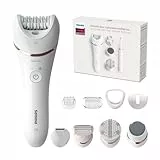 Set di bellezza epilatore Philips serie 9000 con rifinitore a penna per l'eliminazione dei peli, il trattamento della pelle e la pedicure (modello BRE740/90)