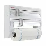 Leifheit Portarotoli Parat Comfortline Per Tre Rotoli, Taglia Rotoli Preciso, Grigio/Bianco, ‎37 x 25 x 9.5 cm, 498.95 grammi