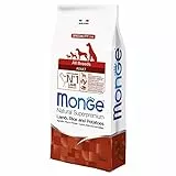 Monge Natural Superpremium Adult, per Cani per Tutte Le Razze (Cibo Secco con Agnello, Riso e Patate, Molto Ricco di Fibre e vitamine, 12 kg)