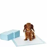 Amazon Basics, Tappetini per l'addestramento di cani e cuccioli, design a 5 strati a prova di perdite con superficie ad asciugatura rapida, dimensione standard, confezione da 50