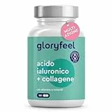 Collagene e Acido Ialuronico Integratore 180 Capsule, + Vitamina C, Biotina, Zinco e Selenio, 1000mg Collagene Idrolizzato + 200mg Acido Ialuronico con Bambù & Silicio
