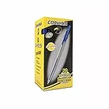 Carioca CORVINA51 CLASSIC | 40163/02 - Set Penne a Sfera, Cappuccio con Clip, Blu, 50 pezzi