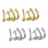Generic 2 Paia di Orecchini per Artiglio per Borchie Donne Strass Orecchini Orecchini Orecchini Gioielli Orecchini