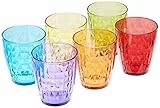 Tognana Gemma, Set 6 Bicchieri cc 320, Vetro, Multicolore