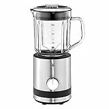 WMF, mixer compatto Küchenminis, 0,8 l, 400 W, con brocca di vetro, acciaio inox Cromargan opaco/argento