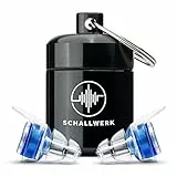 Schallwerk ® Music+ - tappi per le orecchie poco appariscenti - attutiscono il rumore e preservano la qualità del suono - tappi per le orecchie trasparenti - ear plugs adatti per musica