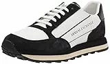 ARMANI EXCHANGE Suede Bicolor Sneakers, Scarpe da ginnastica Uomo, Off White Black, 43 EU