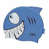 Zoggs 301732 Junior Character Silicone Cap , Unisex Bambini, Shark, taglia unica