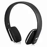 August EP636B - Cuffie Bluetooth Senza Fili NFC On-Ear, Microfono Intagrato e Batteria Ricaricabile, Compatibile con Smartphones, iPhone, iPad, PC, Tablet, Telefonini - Nero