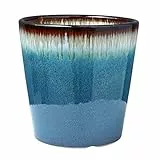 Vaso di Fiori Vasi for Piante, Grande Fioriera in Ceramica, Vaso for Piante con Fori di drenaggio, Fioriere da Giardino for Esterni, Piante da Interno, Smalto Reattivo Blu Vasi da Fiori ( Size : 29.5c