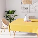 Soleil d'ocre Alix Tovaglia anti macchia quadrata, 180 x 180 cm, giallo acceso