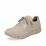 Rieker Donna Sneaker M0131, Signora Sneaker Basse,Soletta Removibile,Scarpa Bassa,Tempo Libero,Sportivo,Beige (Beige / 60),41 EU / 7.5 UK