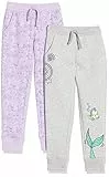 Amazon Essentials Disney | Marvel | Star Wars | Frozen | Princess Pantaloni Sportivi Jogger in Pile (in precedenza Spotted Zebra) Bambine e Ragazze, Pacco da 2, Princess Ariel, 5 Anni