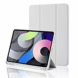 Custodia Cover Compatibile con iPad 10 Generazione 2022 iPad 10,9' con portapenne, Cover Tablet Sottile con Retro in Morbido TPU con Auto Svegliati/Sonno, Grigio